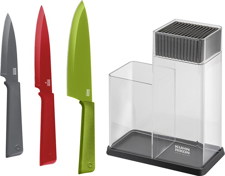 Kuhn Rikon Colori® Utensilienhalter und Messerblock Set 4-teilig