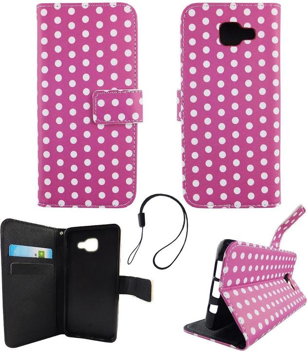 Produktbild König Design Schutz Hülle für Samsung Galaxy A5 2016 Polka Dot Lila Tasche Cover Book Style (Samsung Galaxy A5 (2016))
