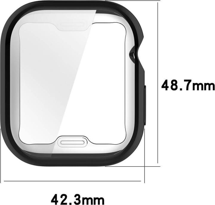 Produktbild Cover-Discount Apple Watch 10 - 46mm - Gummi Schutz Case Metall-Look
