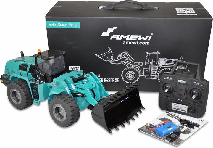 Image du produit Amewi RC Chargeuse sur pneus G485E essence Li-Ion 2000mAh (RTR Prêt à fonctionner)