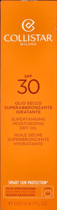 Actual product image Collistar Supert Moisturizer Dry Oil Sun Protection Factor 30 (Suntan cream, SPF 30, 200 ml)