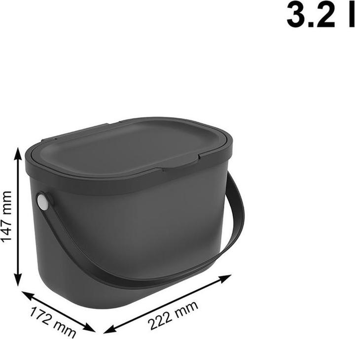 Actual product image Rotho Bio-waste container 3.2 l ALBULA (5.61 l)