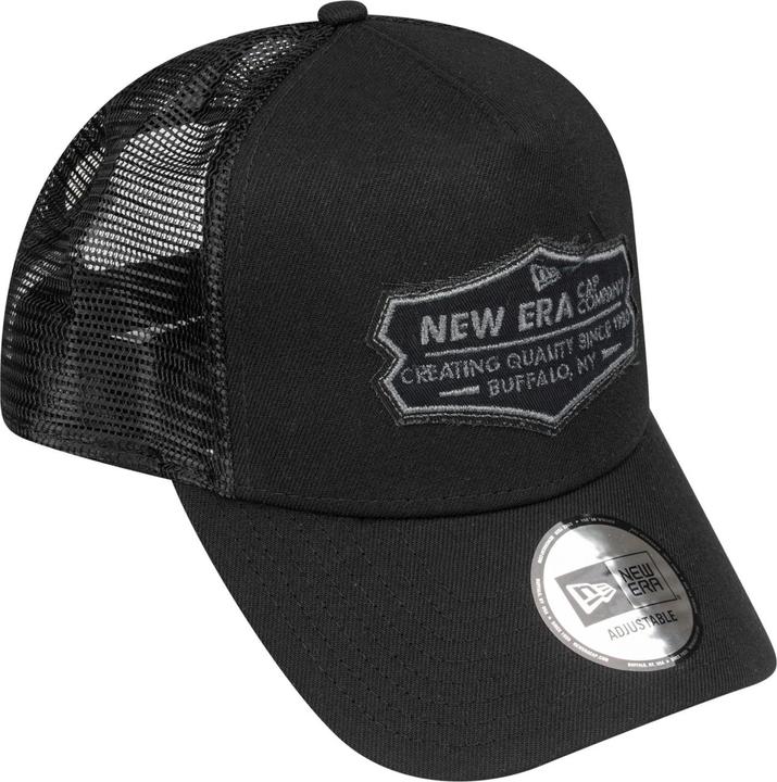 Actual product image New Era Adjustable Trucker Cap - RETRO PATCH black metal (One size)