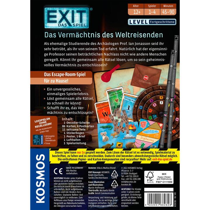 Actual product image Kosmos Exit - The Game: The Legacy of the World Traveler (German)