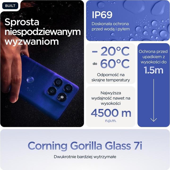 Actual product image Motorola Edge 60 Pro (512 GB, Pantone Dazzling Blue, 6.67", Dual SIM, 5G)