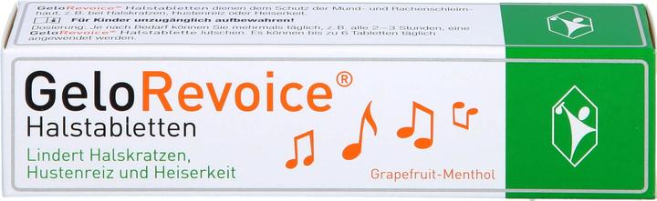 Actual product image GeloRevoice Throat Lozenges Grapefruit-Menthol, 20 pcs. tablets (20 Piece)