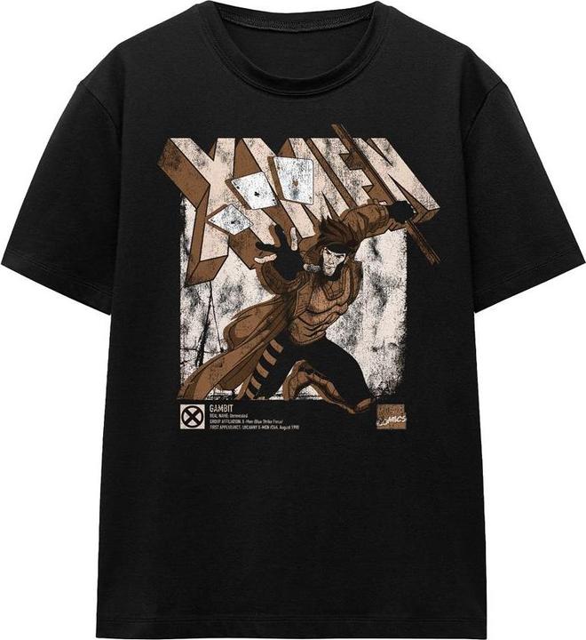 Actual product image Unisex Adult X-Men Gambit Infographic T-Shirt (L)