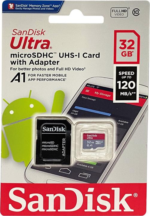 SanDisk Ultra (32 GB, microSDHC, U1, UHS-I)