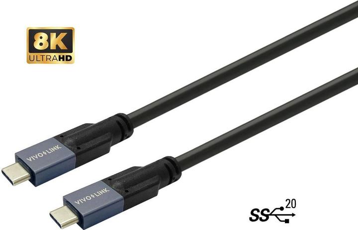 Actual product image Vivolink USB-C to USB-C Cable 7m (7 m, USB 3.2 Gen 2, 100 W)
