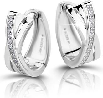 Modesi Elegant silver round earrings M23079