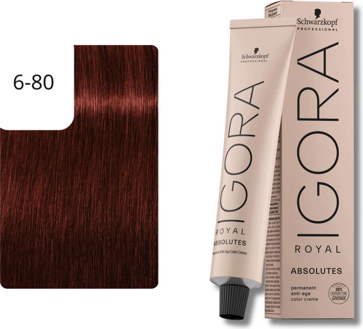 Image du produit Schwarzkopf Professional Igora Royal - 6-80 blond foncé roux naturel (Blond, Rouge)