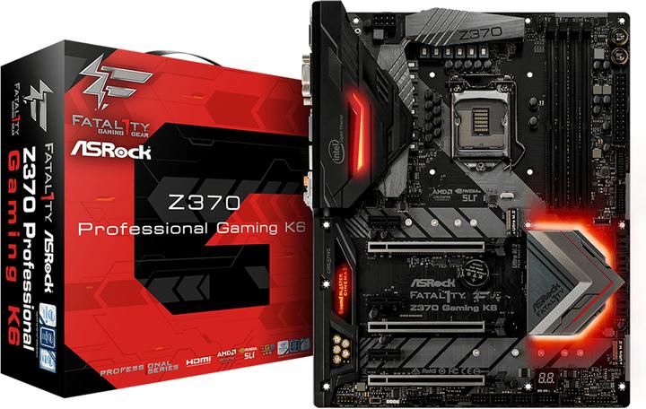 Produktbild AsRock Fatal1ty Z370 Gaming K6 (LGA 1151, Intel Z370, ATX)