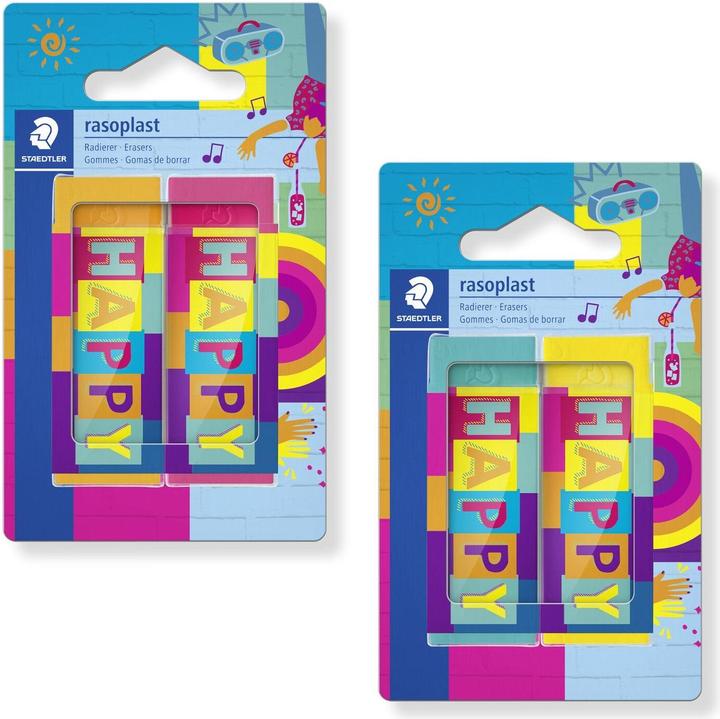Actual product image Staedtler Eraser Happy 2 pieces