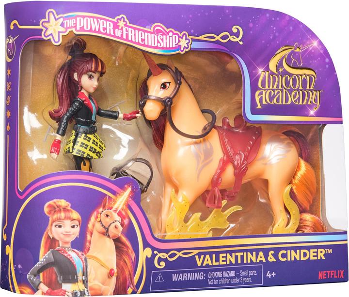 Produktbild Unicorn Academy - Valentina und Einhorn Cinder (mit echter Mähne und Schweif sowie Bürste)