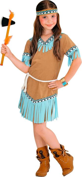 Produktbild Widmann Indianerinnen Kostüm: Kleid, Gürtel, Stirnband (140)