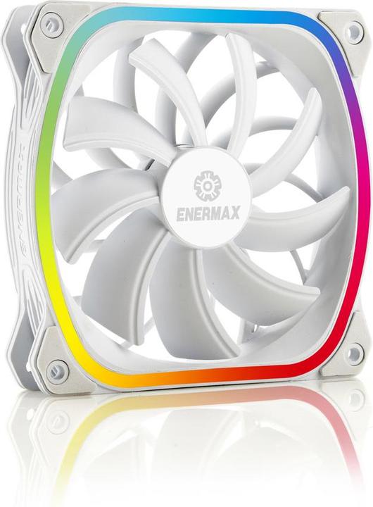 Actual product image Enermax PC Fan SquA RGB White 3-Pack with RGB Control Box (120 mm, 3 x)