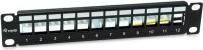 Produktbild equip Patchpanel 12x RJ45 Cat6A 10" FTP 1HE Premium schwarz