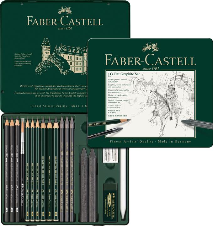 Produktbild Faber-Castell Pitt Graphite Set (2 mm, B, 19 x)