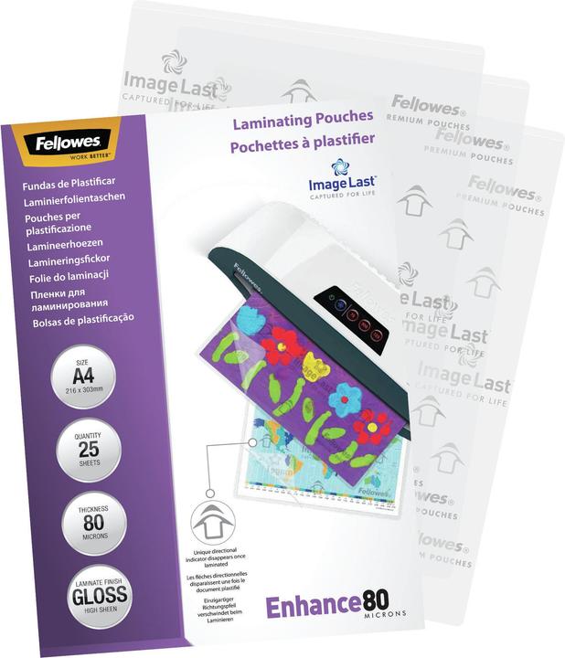 Produktbild Fellowes Enhance 80 (A4, 25 Stück, 80 µm)