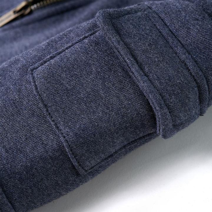 Produktbild VidaXL Kinder-Kapuzenpullover mit Reissverschluss Dunkelblau (92)