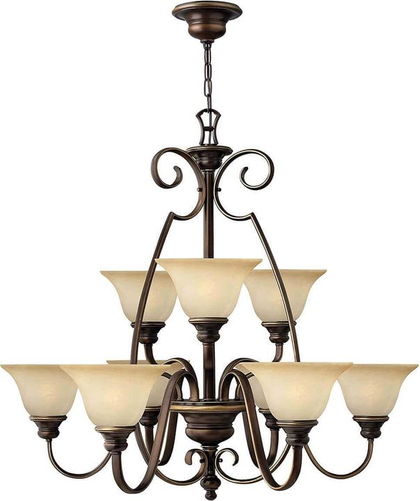Elstead Lighting Cello Kronleuchter E27 9-fach Antike Bronze (90.80 cm)