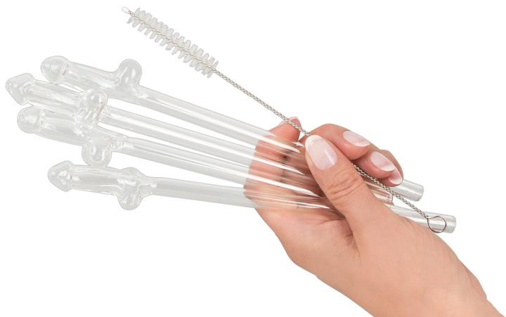 Produktbild NoBraPro Glass Drinking Straw Willy (4 x)