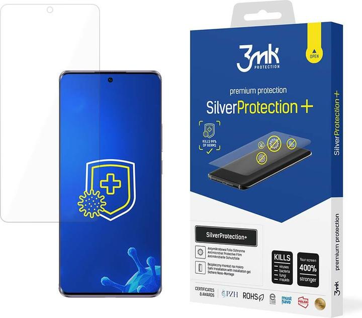 Produktbild 3MK SilverProtect+ Oppo Reno10 (CPH2531) Folia Antymikrobowa montowana na mokro (1 Stück, OPPO Reno 10)