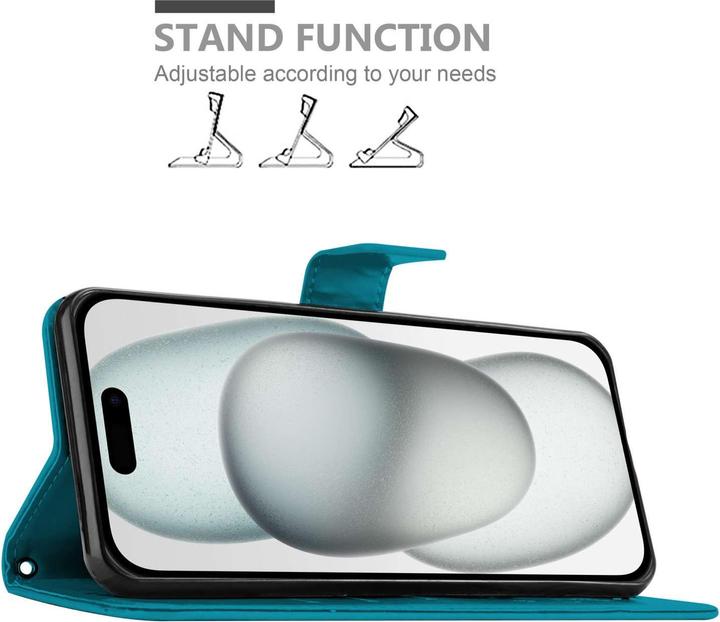 Produktbild Cadorabo Hülle für Xiaomi RedMi 9A / RedMi 9AT mit Blumen Muster (Xiaomi Redmi 9A, Xiaomi Redmi 9AT)