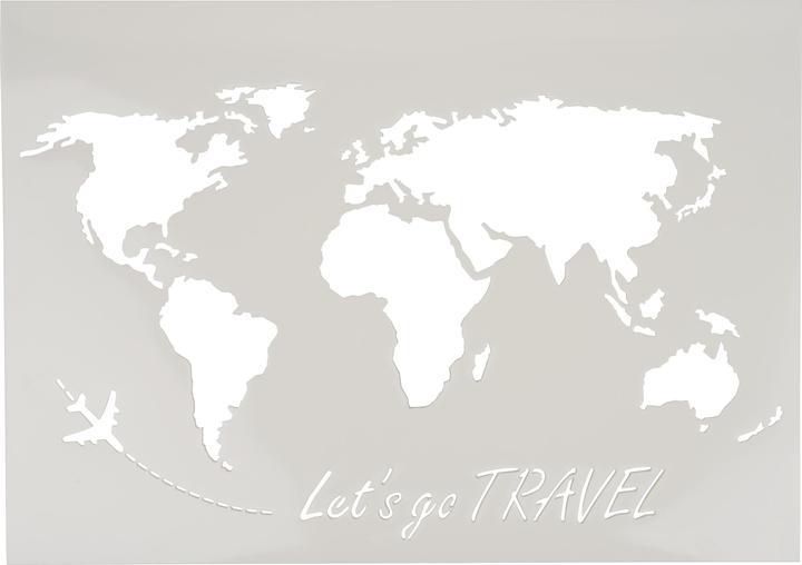 Produktbild VBS Schablone "Weltkarte lets go travel", A3