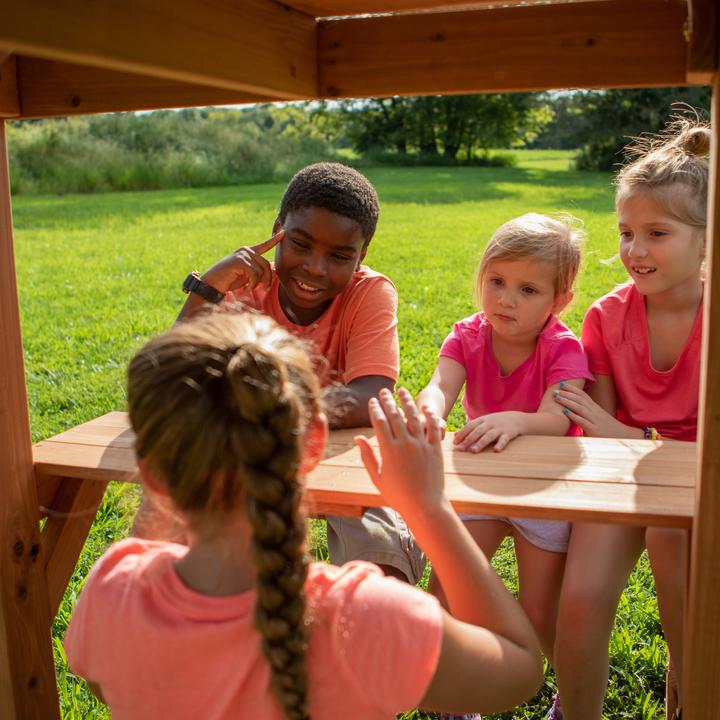 Produktbild Backyard Discovery Belmont Spielturm mit Schaukeln und Rutsche