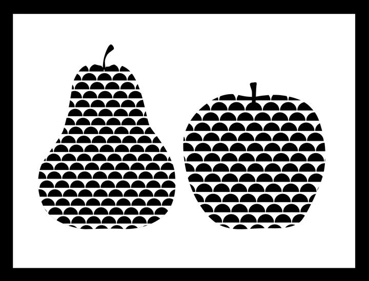 G&C Gallery Pear and Apple (50 x 40 cm)