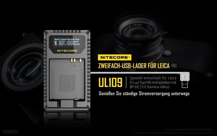 Produktbild Nitecore UL109 - für Leica Cameras (Kamera Akku Ladegerät)