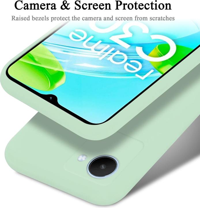 Actual product image Cadorabo TPU Liquid Silicone Case Cover for Realme C30 / Narzo 50i PRIME (Realme Narzo 50i Prime, Nokia C30)