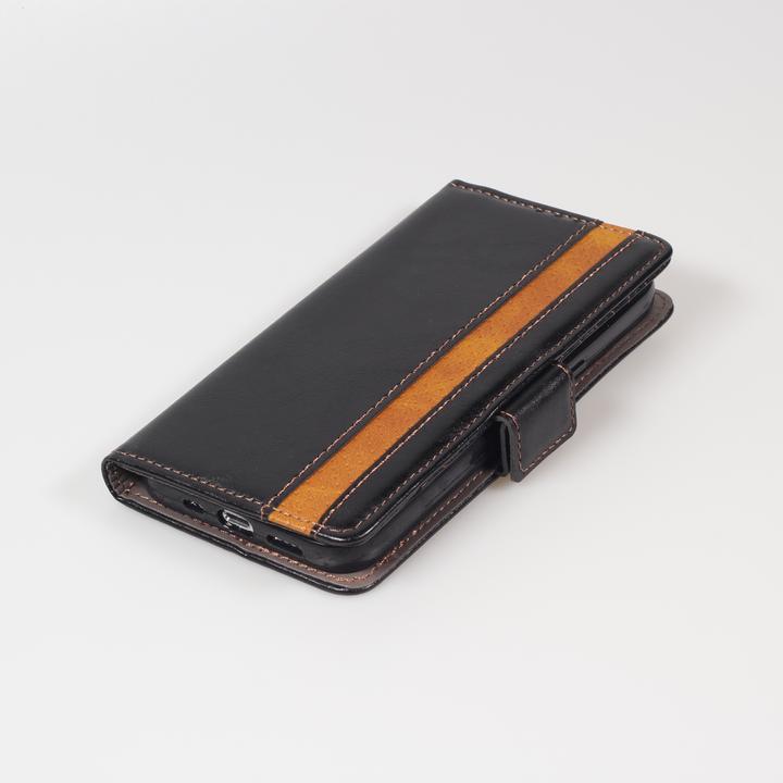 Image du produit PhoneLook Etui cuir Flip Wallet en cuir véritable avec stripe design et compartiment à cartes (Apple iPhone 13 Pro)