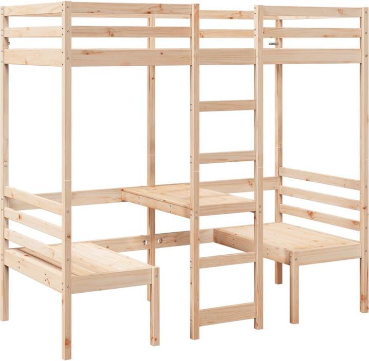 Produktbild VidaXL Hochbett mit Schreibtisch & Stühlen (75 x 190 cm)