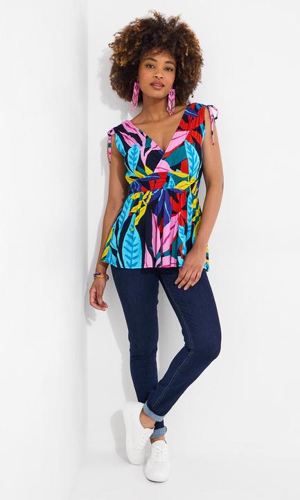 Produktbild Joe Browns Tropical Print V-Neck Tie Shoulder Top