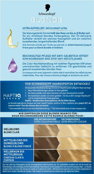 Image du produit Schwarzkopf Blonde Ultra éclaircissant (L1 Azurant extrême)