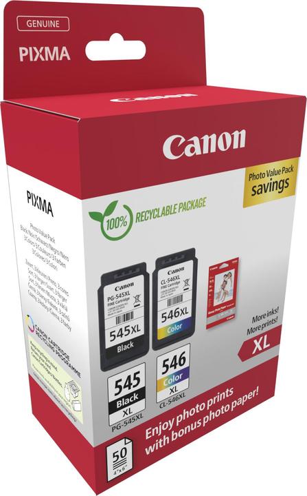 Actual product image Canon PG-545XL/CL-546XL Ink Cartridge (M, Y, C, FC)