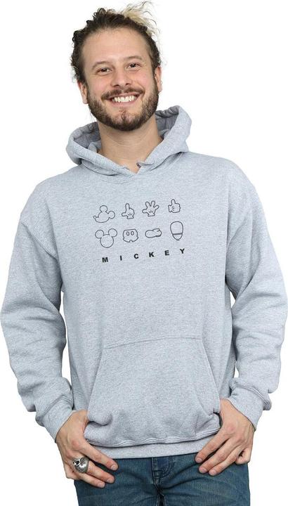 Immagine prodotto Disney Mickey Mouse Deconstructed Felpa con Cappuccio Uomo (3XL)