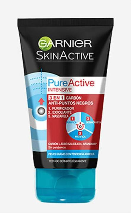 Produktbild Garnier PURE ACTIVE 3 en 1 carbón intensive gel puntos negros 150 ml (Schaum, 150 ml)