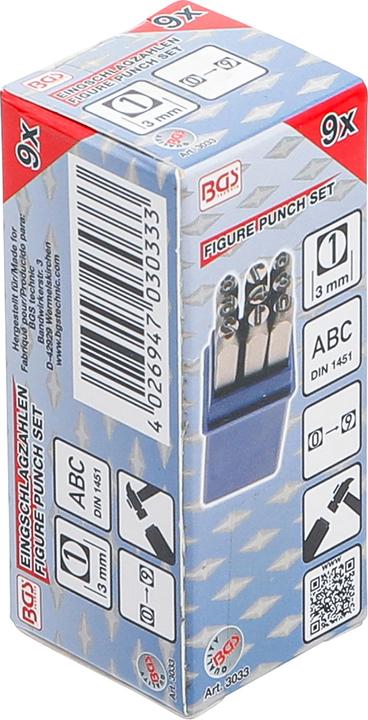 Image du produit BGS Chiffres à frapper 3 mm