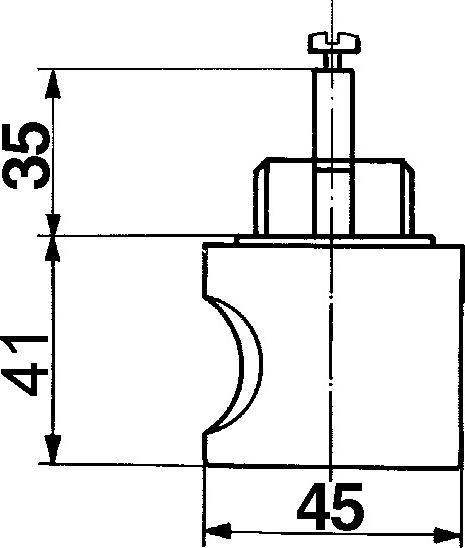 Image du produit Heusser Olive cylindrique 3413 (Cylindre à bouton rotatif)