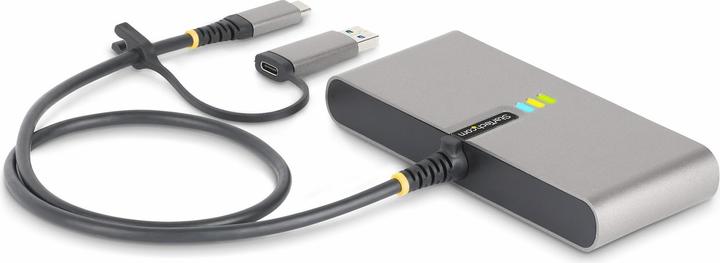 Produktbild StarTech com 5G2A1SGBB-USB-C-HUB, Kabelgebunden, USB 3.2 Gen 1 (3.1 Gen 1) Type-C, 100 W, 10,100,100 (USB-C, 3 Ports)