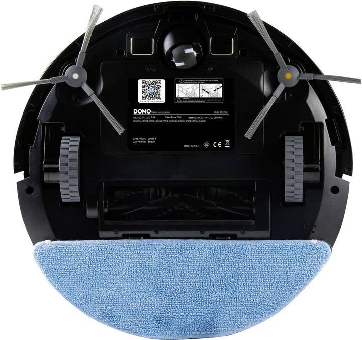 Image du produit Domo DO7298S Robot aspirateur/balayeur Noir App contrôlé, télécommandé, avec Wis (Robot d'aspiration et de nettoyage)