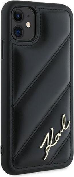 Produktbild Karl Lagerfeld KLHCN61PQDSMGK iPhone 11 / Xr 6.1" czarny/black hardcase Diagonal Quilted Script (Apple iPhone 11)