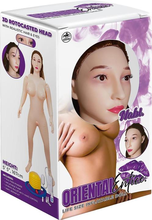 Produktbild NMC 167cm pvc inflatable standing doll with asian face