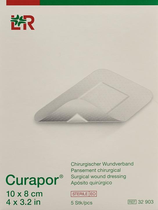 Actual product image Curapor Surgical wound dressing 10x8cm sterile (5 x)