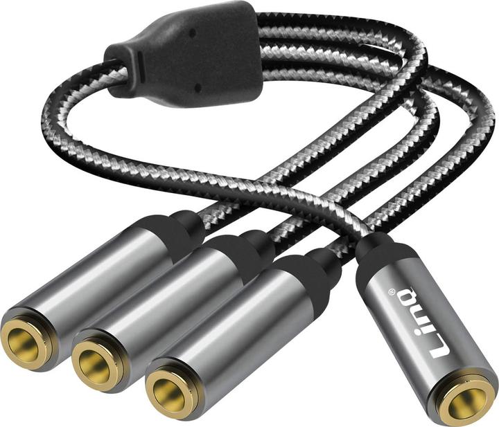 LinQ 3.5mm Klinkenanschluss weiblich auf 3x 3.5mm Klinkenanschluss weiblich (3.5mm Klinke, 3.5mm Klinke)