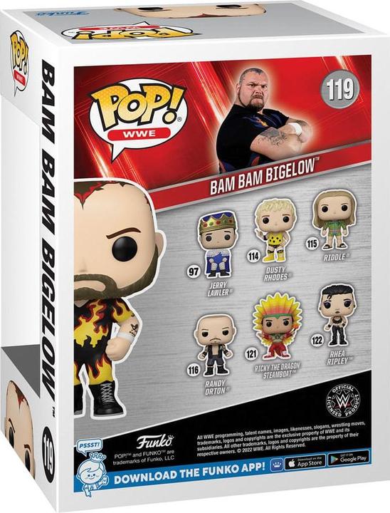Actual product image Funko WWE POP! Vinyl Figure Bam Bam Bigelow (GW) 9 cm