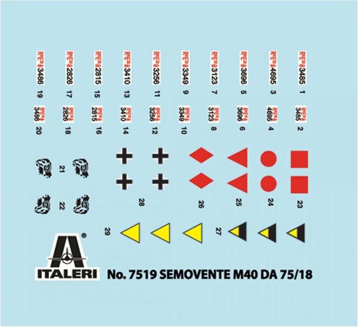 Immagine prodotto 1:72 Semovente M40 da 75/18, 2 pezzi